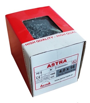 Wkręty ASTRA 4x16 białe 1000 SZT