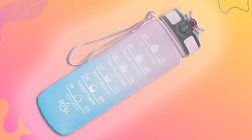 БУТЫЛКА ДЛЯ ВОДЫ СПОРТИВНАЯ БУТЫЛКА С МЕРКОЙ ДЛЯ ФИТНЕС-ЗАЛОВ 1Л