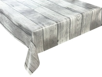 Cerata na Metry Obrus Ceratowy na Wymiar Szary Deski 180x140 cm