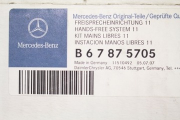 MERCEDES B67875705 КОМПЛЕКТ HANDS-FREE