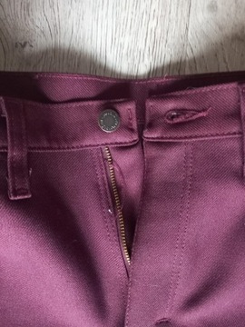 Wrangler bordowe spodnie stały kant W33L32