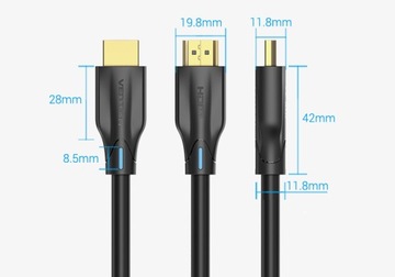 Кабель VENTION HDMI 2.1 8K Dyn HDR eARC 48 Гбит/с 2 м