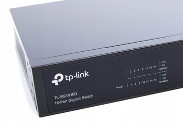 Коммутатор TP-LINK TL-SG1016D, 16-портовая гигабитная стойка DSK