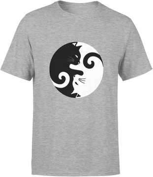 KOT KOSZULKA Z KOTEM MĘSKA KOTY NADRUKIEM ROZM S T-SHIRT MĘSKI TSHIRT