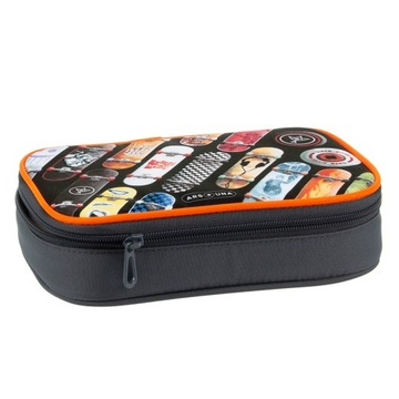 ROLLIN duży pojemny piórnik 4 ścianki SKATEBOARD