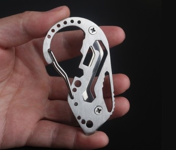 КАРАБИН МНОГОФУНКЦИОНАЛЬНЫЙ БРЕЛОК ДЛЯ КЛЮЧА MULTITOOL KEY