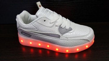 LED SHOES Спортивные кроссовки GLOWING WHITE USB 36