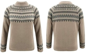 Ciepły sweter półgolf Sweter szary ciepły modny casual rozmiar S