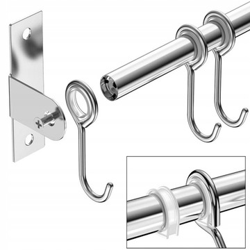ХРОМИРОВАННОЕ КУХОННОЕ КОЛЬЦО 12 ДЕКОРАТИВНЫХ ПОДВЕСОК