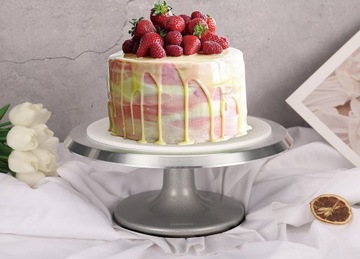 ВРАЩАЮЩАЯСЯ ТАРЕЛКА ДЛЯ ТОРТА И ТОРТА, МЕТАЛЛ, МНОГОФУНКЦИОНАЛЬНАЯ, 31см, ВРАЩЕНИЕ НА 360 ГРАДУСОВ