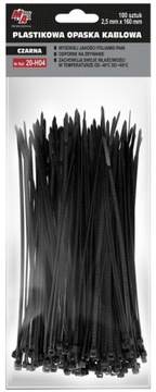 OPASKA PLASTIKOWA 2,5X160 (1 OPAK. = 100 SZT) CZARNA