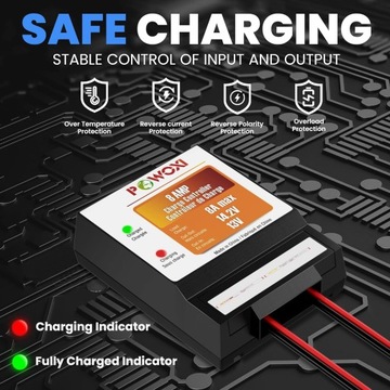 КОМПЛЕКТ ЗАРЯДКИ СОЛНЕЧНОЙ ПАНЕЛИ POWOXI 12 В