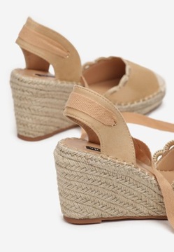 Born2Be Born2Be Khaki Espadryle damskie Ekozamsz