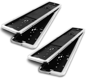 Zestaw 4 szt RAMKI POD TABLICE REJESTRACYJNA Metal
