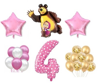 Мини-набор «Маша и Медведь» из 2 воздушных шаров на день рождения