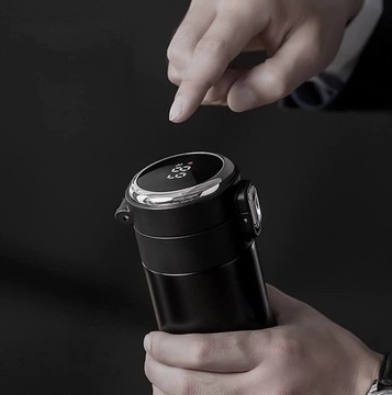 ТЕРМОКРУЖКА ТЕРМОС, ЖК-ДИСПЛЕЙ ТЕМПЕРАТУРЫ, РОТ 300МЛ