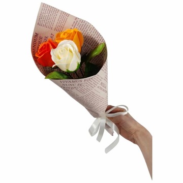 Букет красных мыльных роз, мыльные цветы, 37 см, для любимого человека