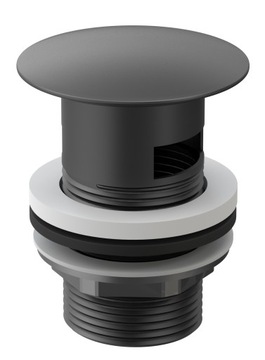 СИФОН ДЛЯ УМЫВАЛЬНИКА, ЧЕРНАЯ ЗАЖИМНАЯ ПРОБКА С ПЕРЕЛИВОМ