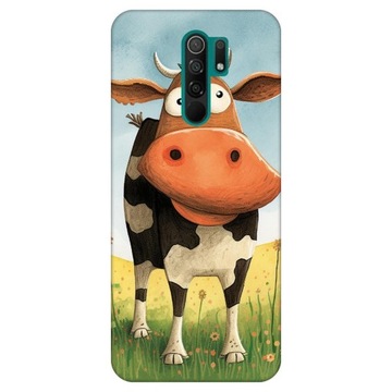 Etui do Xiaomi Redmi 9 Wzory Krowa Krówka Śmieszne