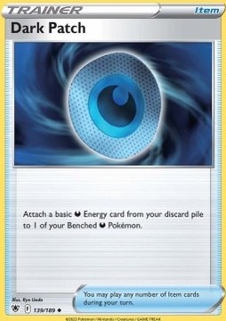 Pokemon TCG Item - Dark Patch (ASR 139)