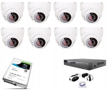 System monitoringu IP monitoring z 8 kamer 4Mpx