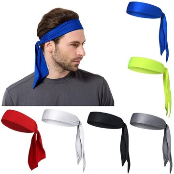 -Head Tie Headband Sports Sweatband Turban Hair Band For unisex adult, Blue