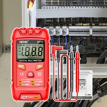 Cyfrowy multimetr zapobiegający spaleniu Ohm Tester rezystancji Cyfrowy czerwony