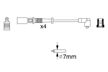 BOSCH 0 986 356 754 SADA PŘÍVODŮ ZAPALOVACÍ