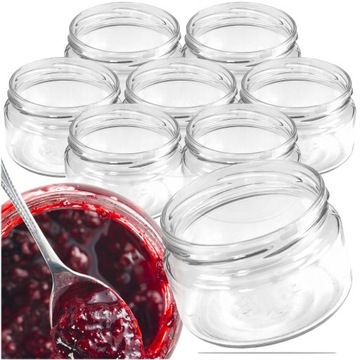 Słoik szklany 0,25L 250ml fi82 Słoiczki do miodu dżemu deserów ZESTAW x8