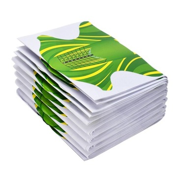 100 szt. Samoprzylepna forma do paznokci do przedłużania końcówek żelu akrylowego UV Uchwyt na papier