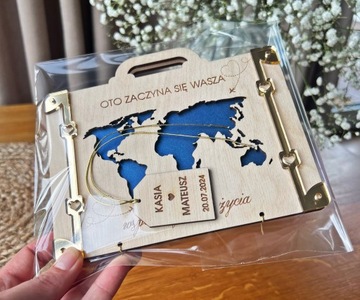 свадебная открытка ЧЕМОДАН на деньги свадебный подарок