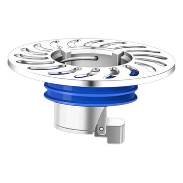 Самозакрывающийся, устойчивый к запахам трап, металлический, для кухни, серебристый.