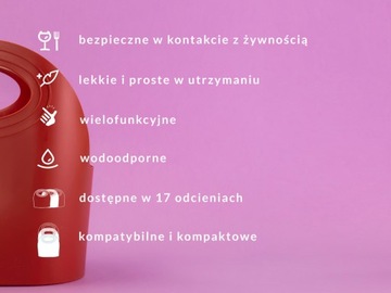 Koszyk sklepowy CLASSIC Flexibag 5,5L czerwony