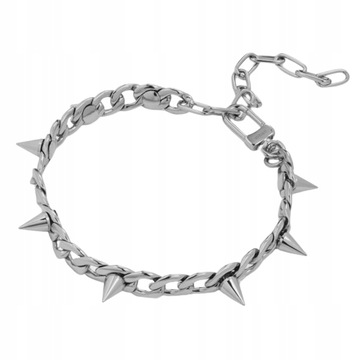 Choker naszyjnik z kolcami srebrny