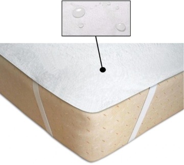 Наматрасник 110x200 BAWEŁNA FROTE дышащий и водонепроницаемый белый