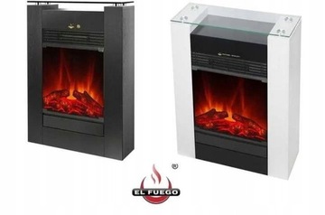 KOMINEK ELEKTRYCZNY EL FUEGO TESSIN 1800W LED Z FUNKCJĄ GRZANIA TERMOSTAT !