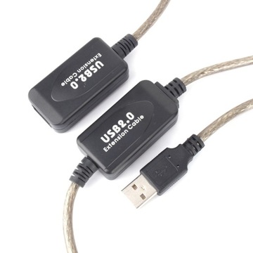 Удлинительный кабель USB 2.0 типа A длиной 20 м,