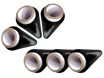 ЧЕРНАЯ СТРЕТЧ-ФОЛЬГА 2,5 КГ ПОКРЫВАЮЩАЯ СТРЕТЧ-ФОЛЬГА ДЛЯ УПАКОВ, ПРОЧНАЯ 2 ШТ.