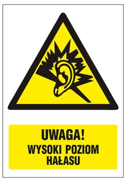 108 szt NAKLEJKI Wysoki Poziom Hałasu 5,25x7,4 cm