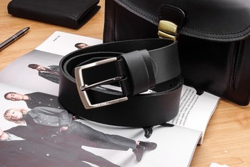 МУЖСКОЙ КОЖАНЫЙ РЕМЕНЬ GRACIO БИЗНЕС, ШИРОКИЙ 4 ДЛИН.