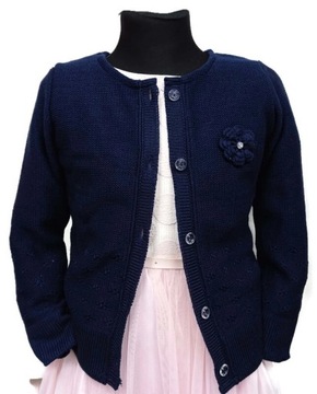 elegancki granatowy ** SWETER DZIEWCZĘCY ** 104 CM
