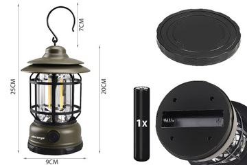 Latarka LED Akumulatorowa Wisząca Stojąca LAMPKA