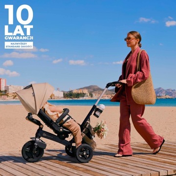 Kinderkraft Rowerek Trójkołowy 5w1 Spacerówka Wózek od 9m EASYTWIST Zielony