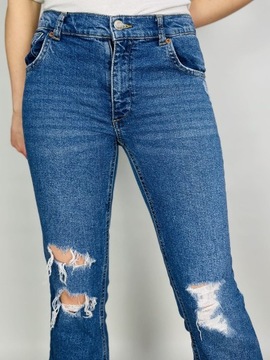 Spodnie jeansowe dzwony XS 34 Zara