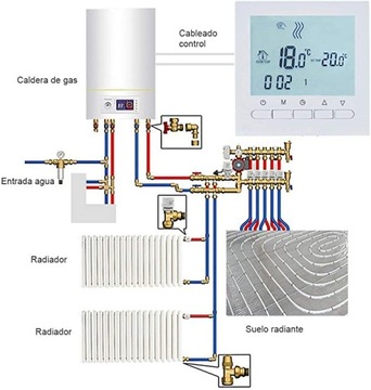 ЖК-термостат для регулятора температуры газового отопления