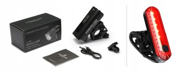 LAMPKA ROWEROWA oświetlenie rowerowe LED USB PRZÓD TYŁ ROWER 12 000mAh MOC