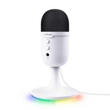 MIKROFON GAMINGOWY USB KOMPAKTOWY LED RGB PC PS5 STREAMING TWITCH BIAŁY