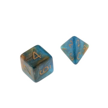 Набор из 14 многогранных кубиков для ролевой игры DND.