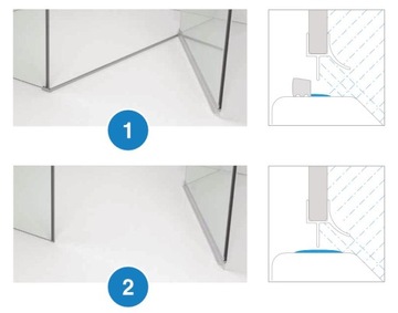 Встраиваемые душевые двери 140 л Espera DWJ сатин