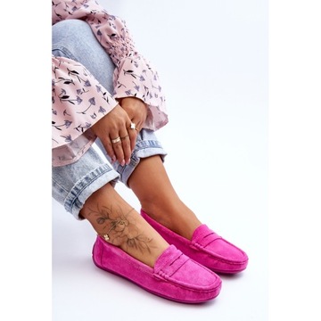 МОКАСИНЫ ЖЕНСКИЕ ЗАМШЕВЫЕ, РОЗОВЫЕ 38